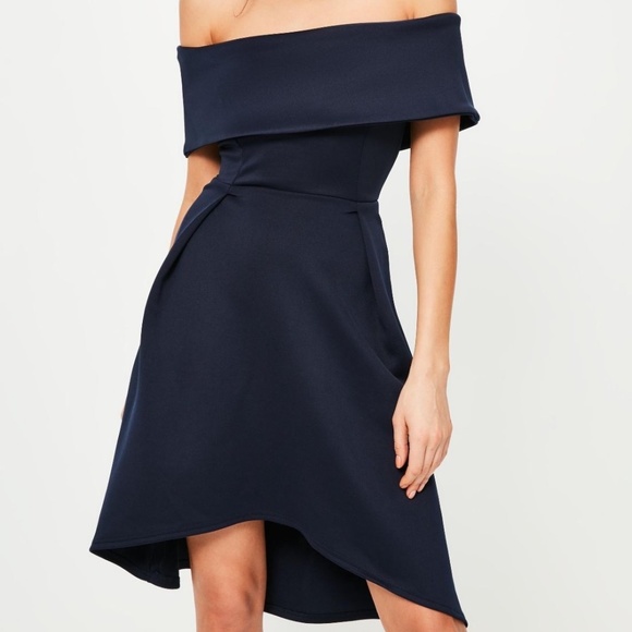 scuba bardot skater dress